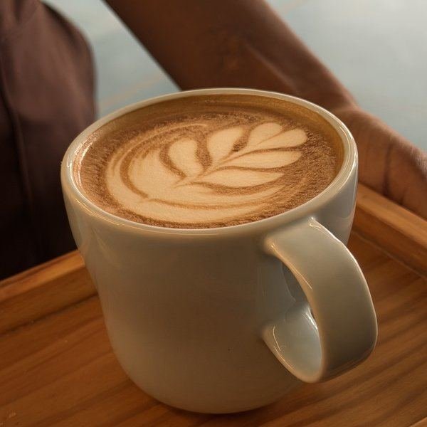 Latte art at Paistry Bakehouse